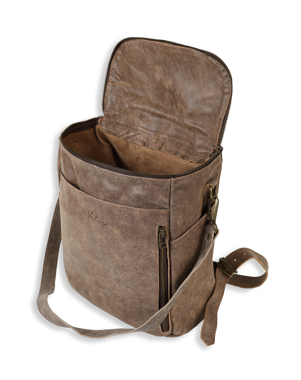 Mochila Alforja Grande Café Gastado Valiz
