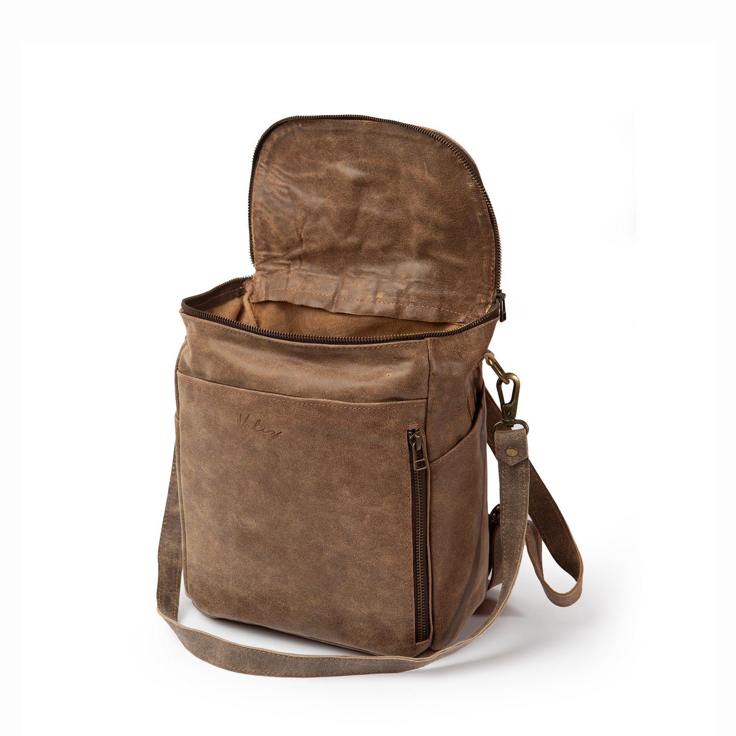 Mochila Alforja Chica Café Gastada - Valiz
