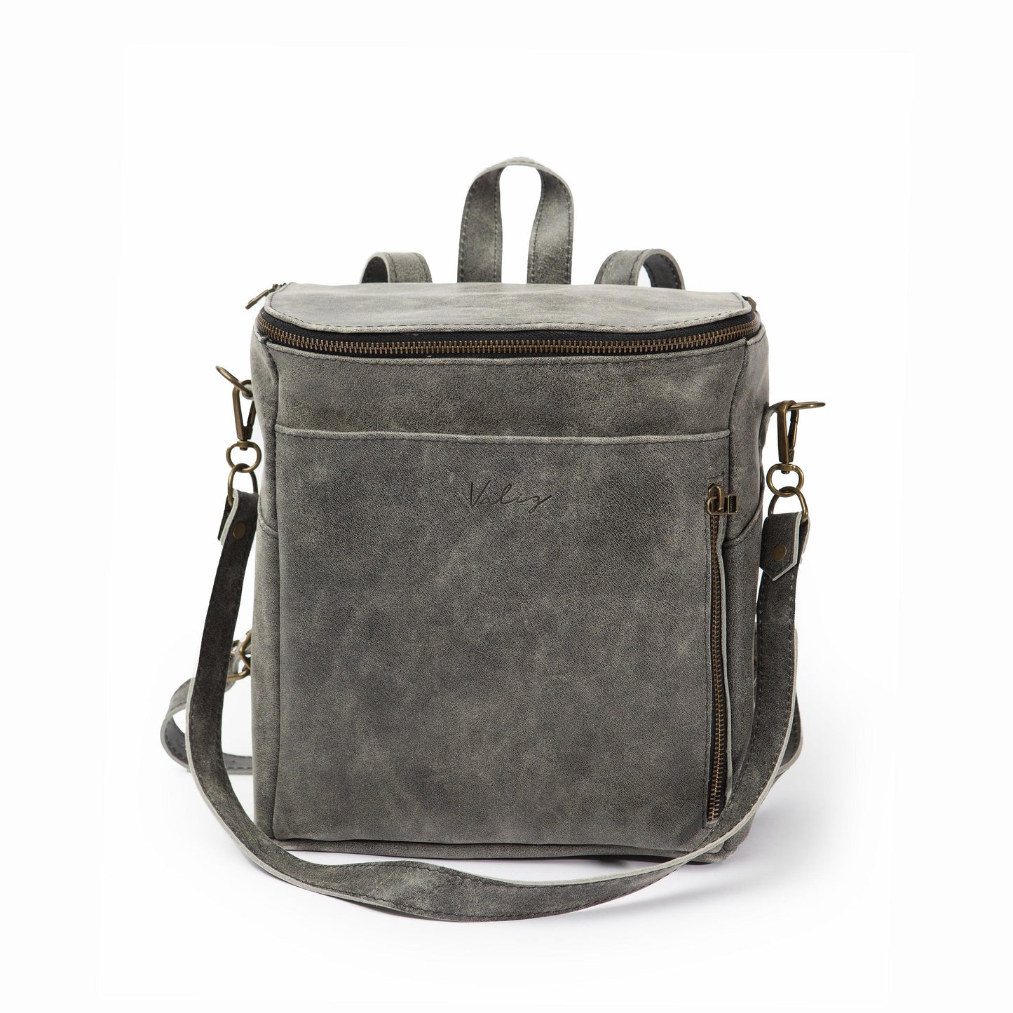 Mochila Alforja Chica Negro Gastado - Valiz