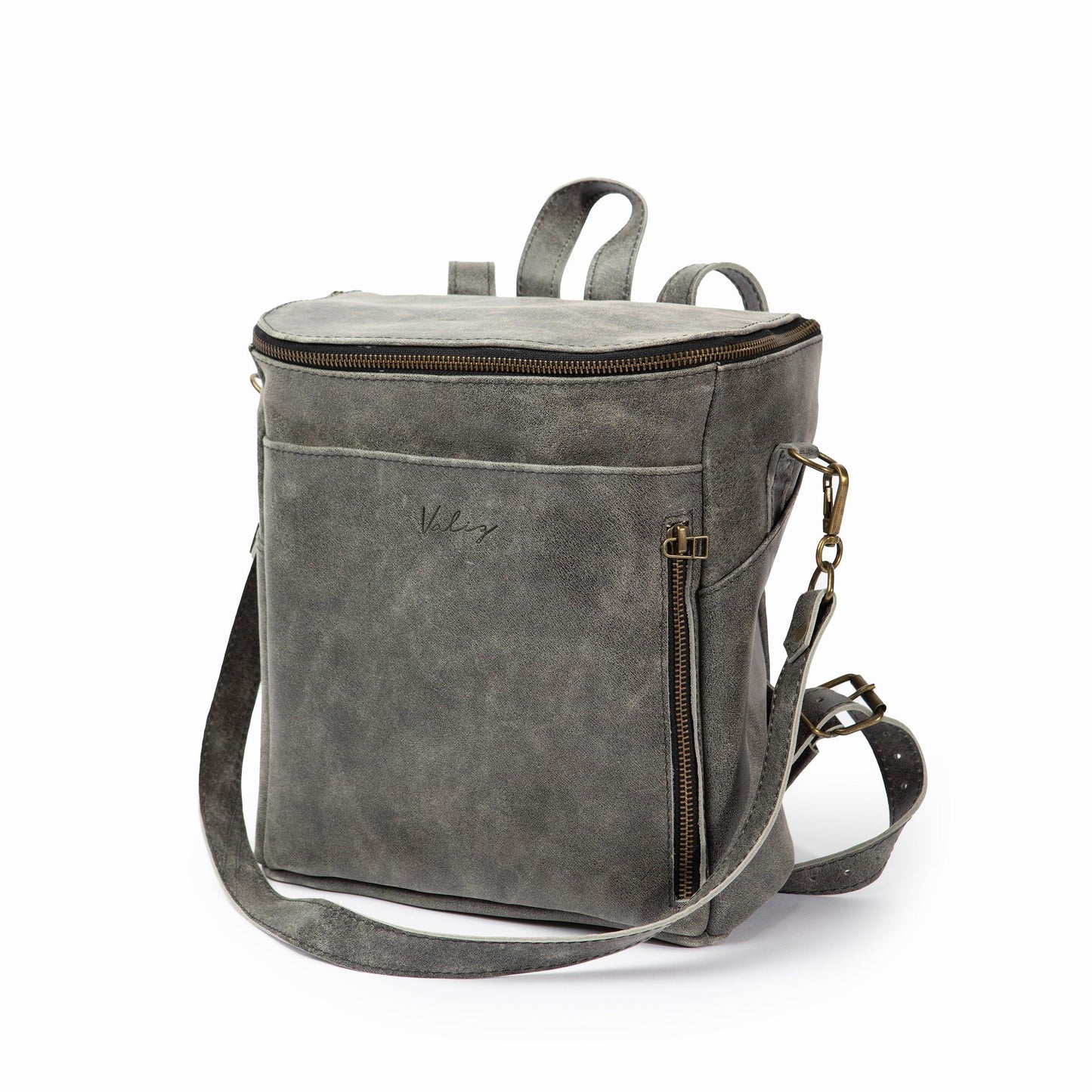 Mochila Alforja Chica Negro Gastado - Valiz