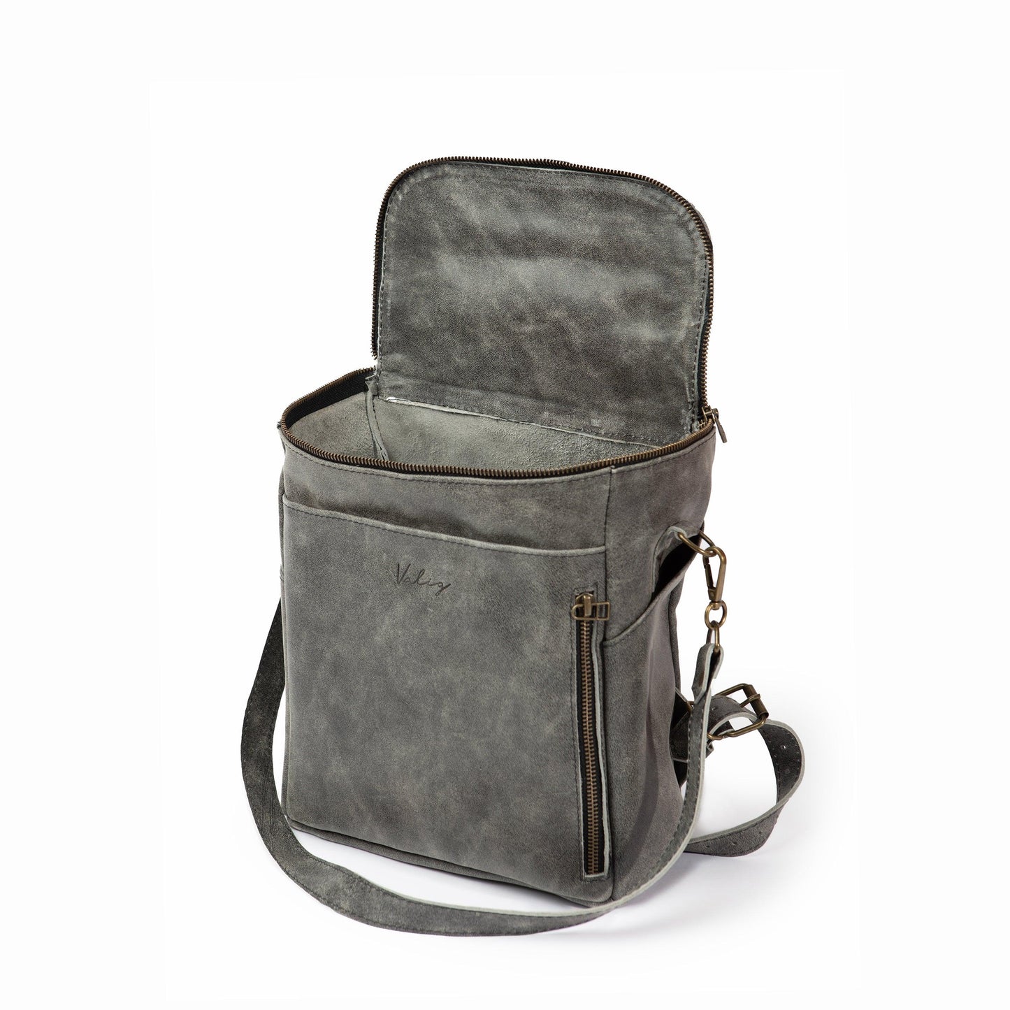 Mochila Alforja Chica Negro Gastado - Valiz