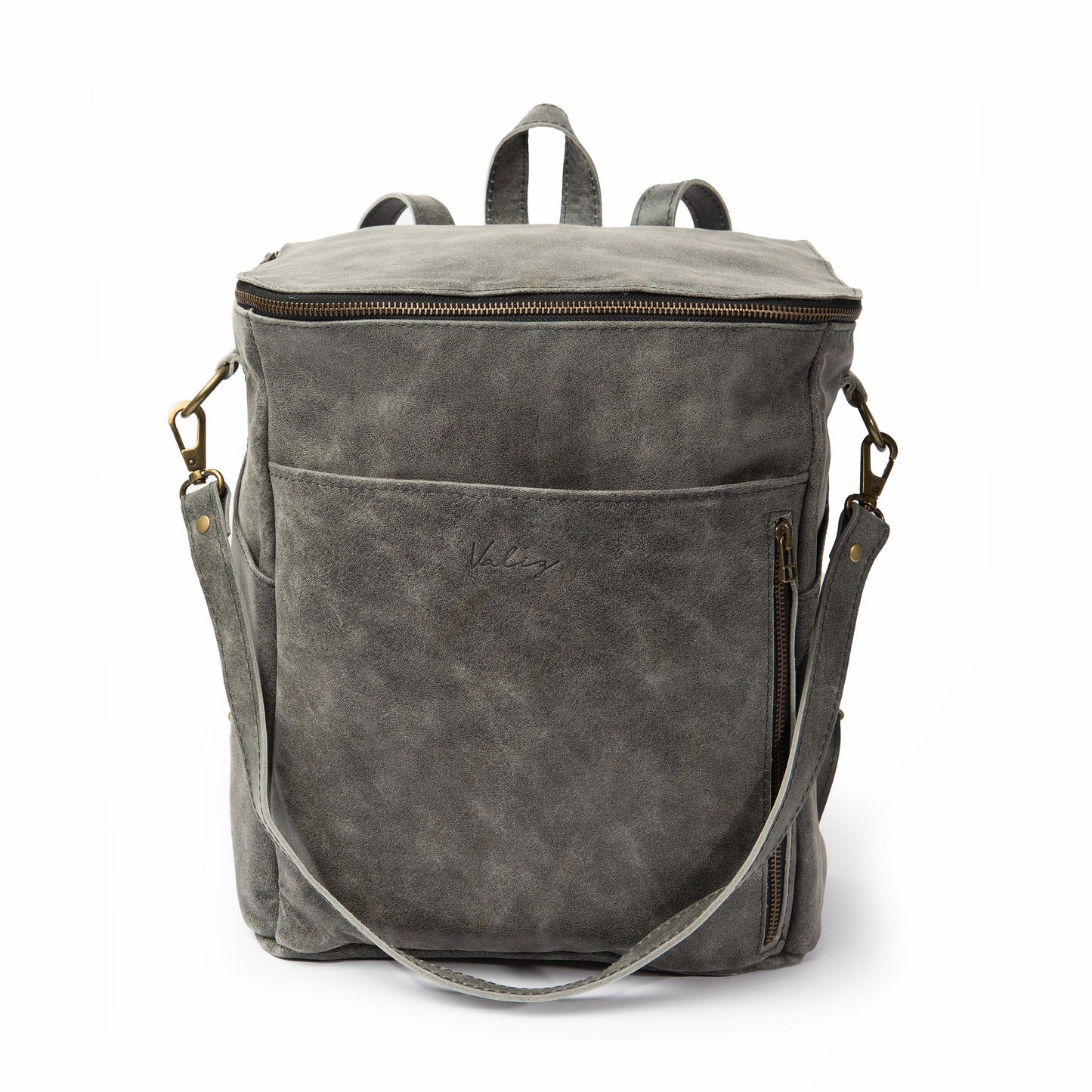 Mochila Alforja Grande Negro Gastado - Valiz