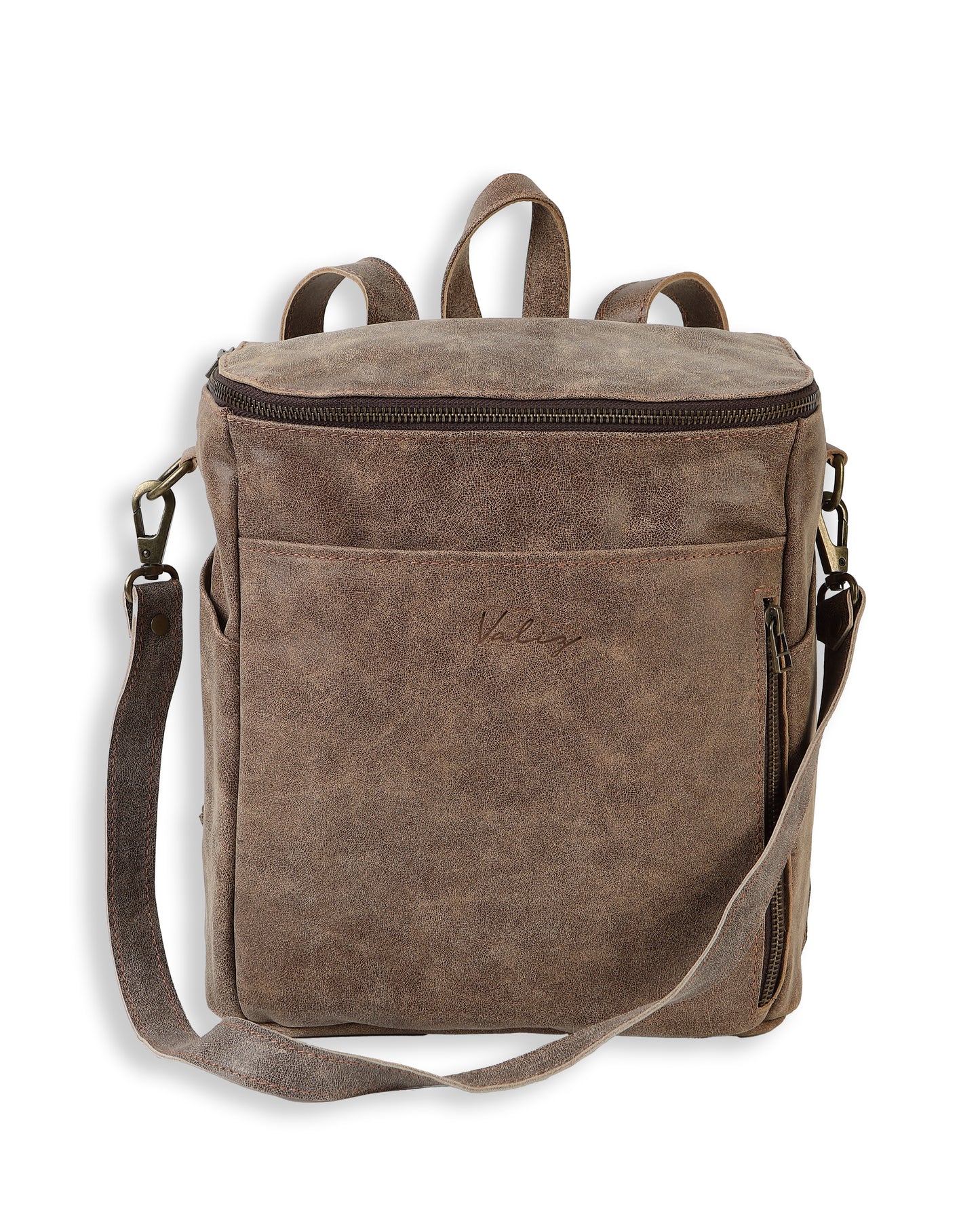 Mochila Alforja Grande Café Gastado Valiz