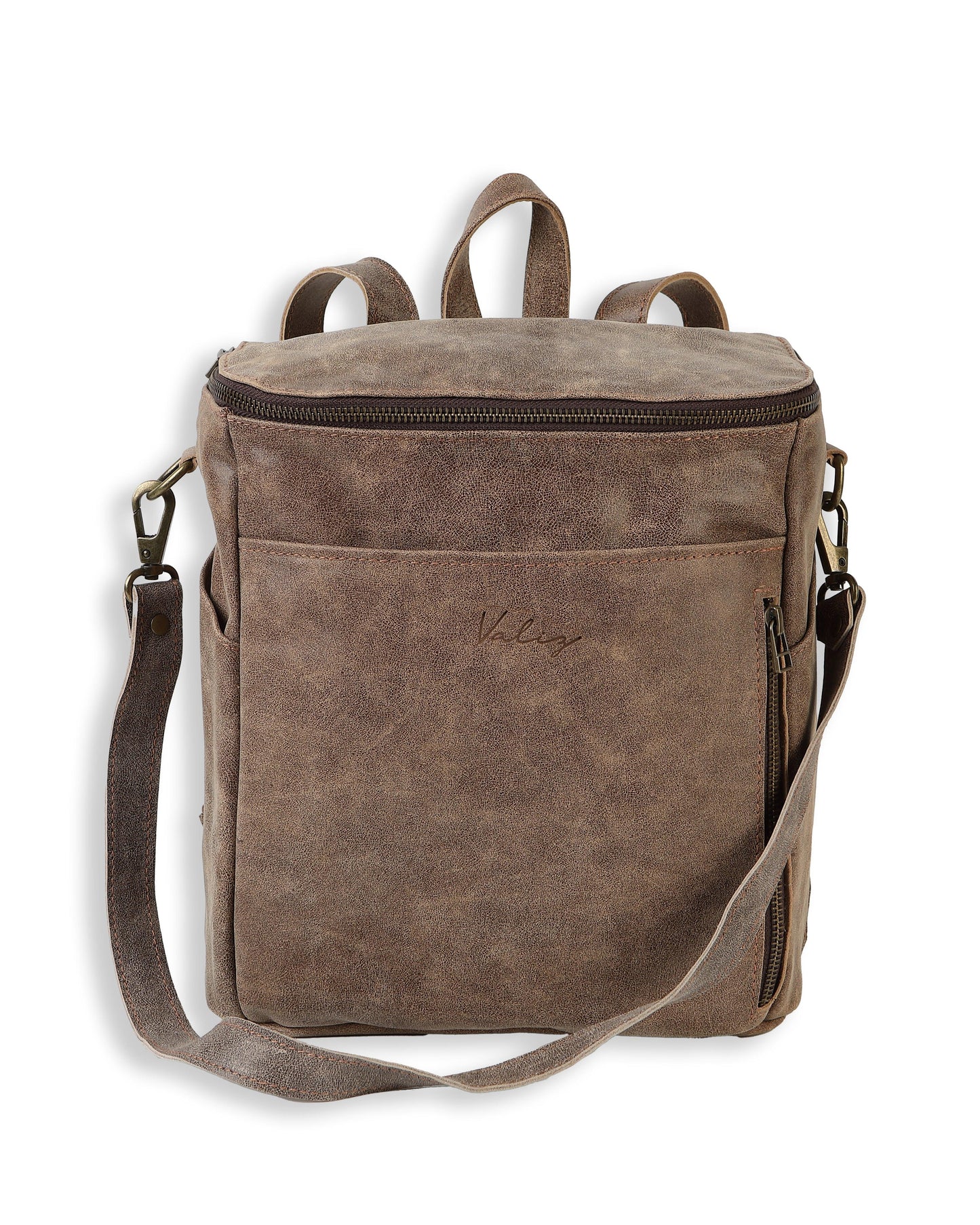 Mochila Alforja Grande Café Gastado - Valiz