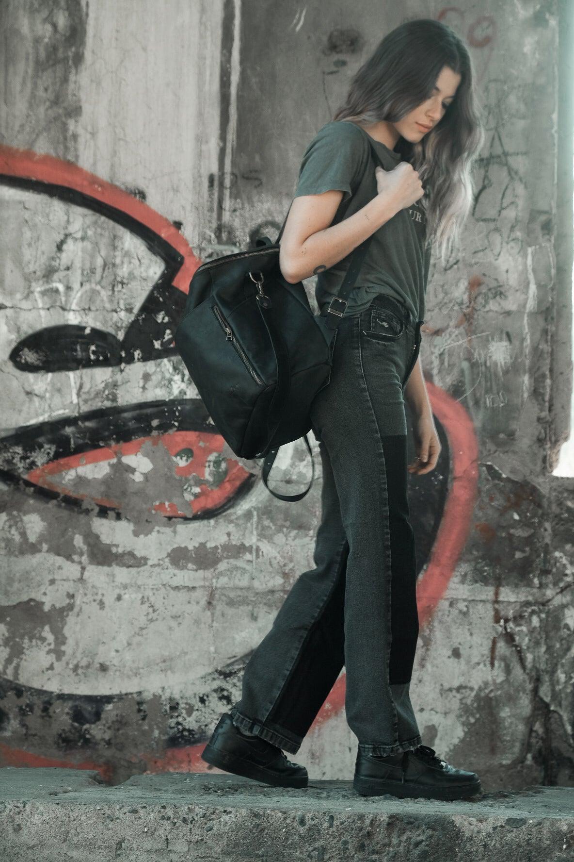 Mochila Alforja Grande Negra - Valiz