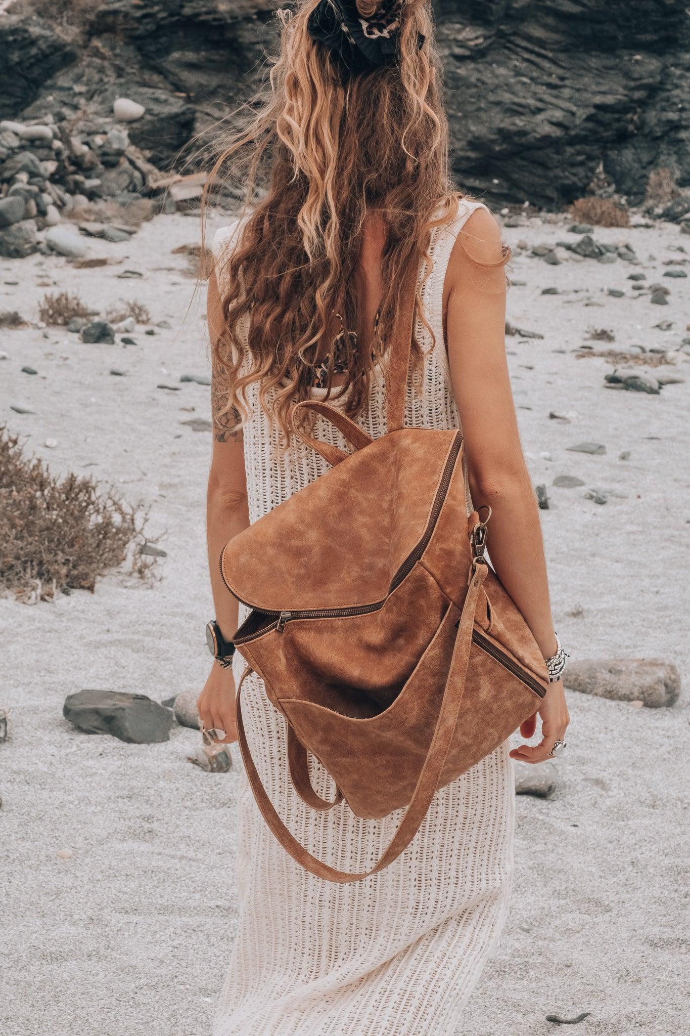 Mochila Alforja Grande Caramelo - Valiz