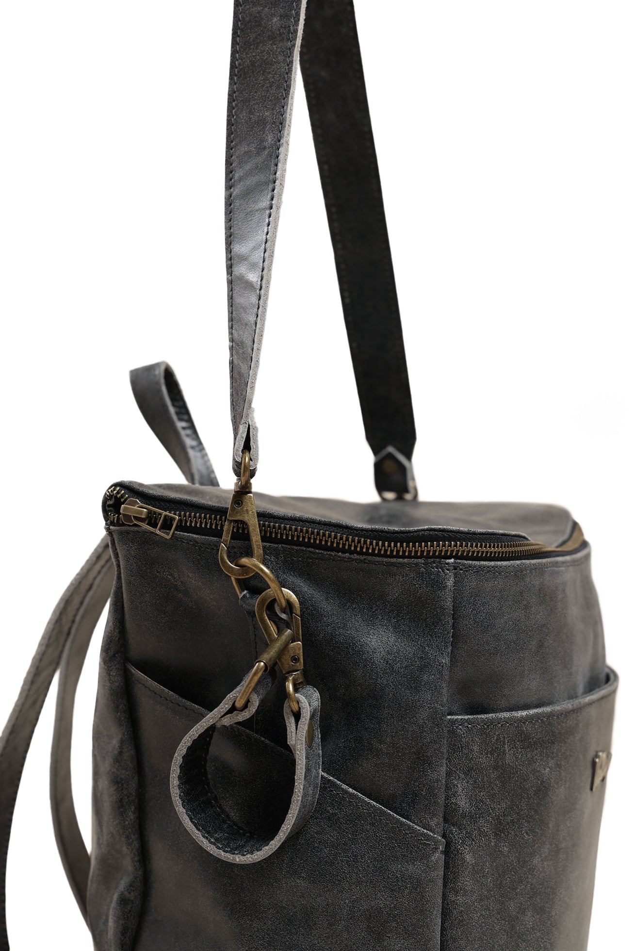 Mochila Alforja Mamá Negro Gastado Valiz