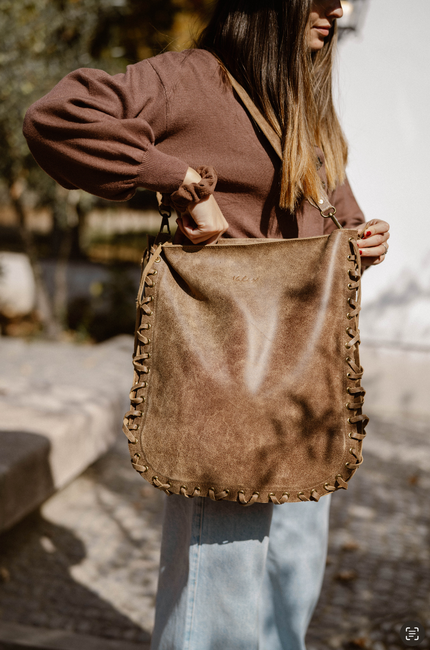 Cartera Zarga Café Gastado