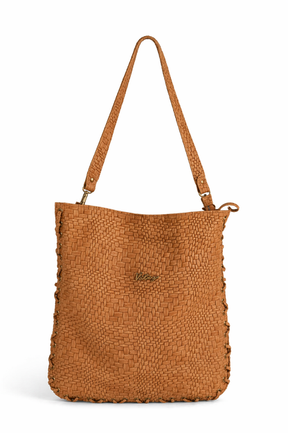 Cartera Zarga TRIGO Camel Valiz