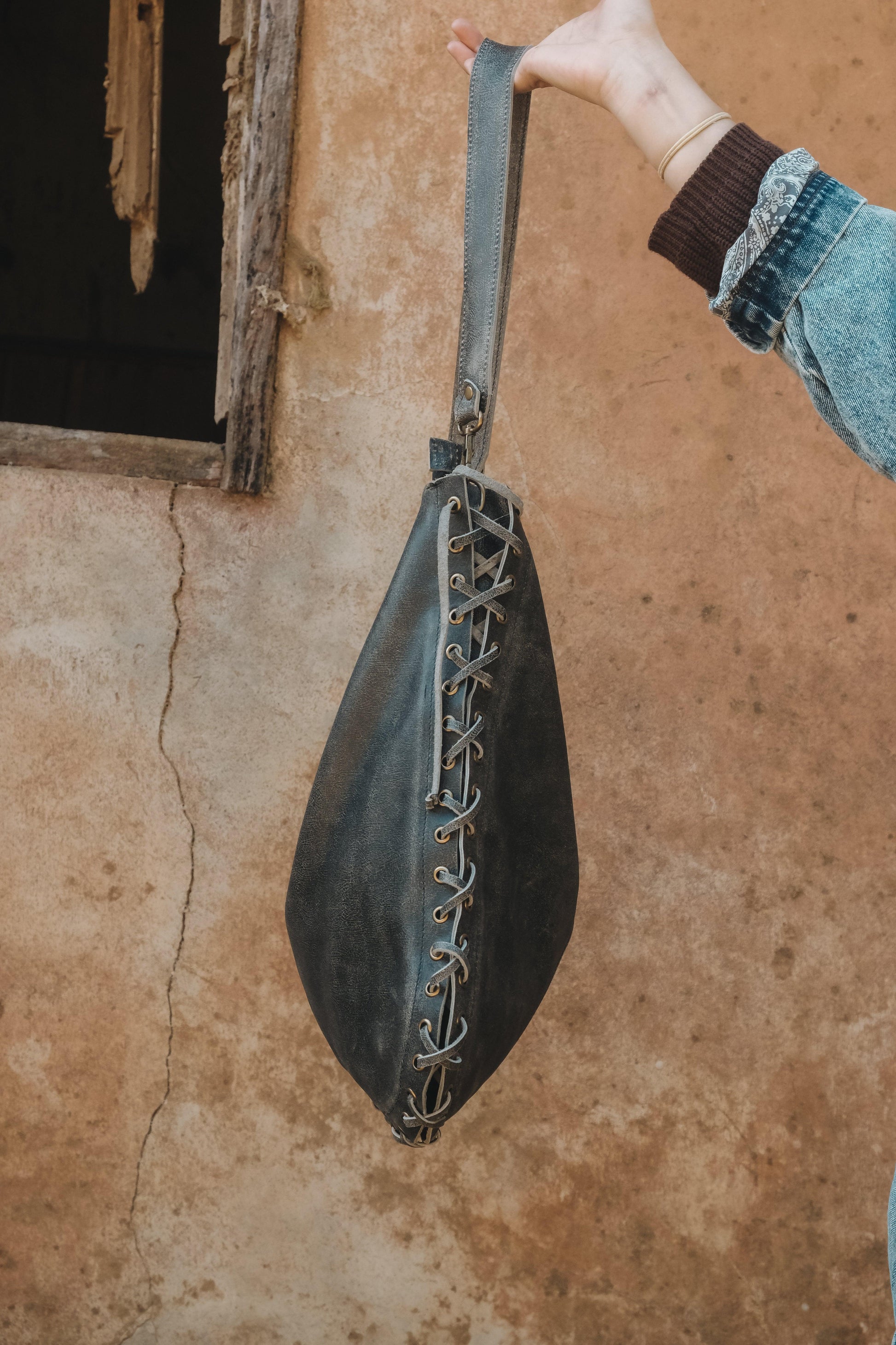 Cartera Zarga Negro Gastado - Valiz