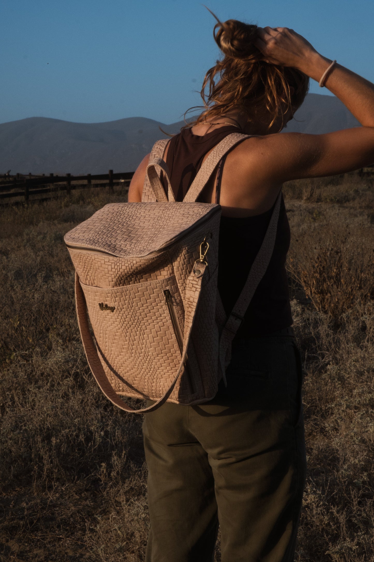 Mochila Alforja Grande TRIGO Crudo Valiz