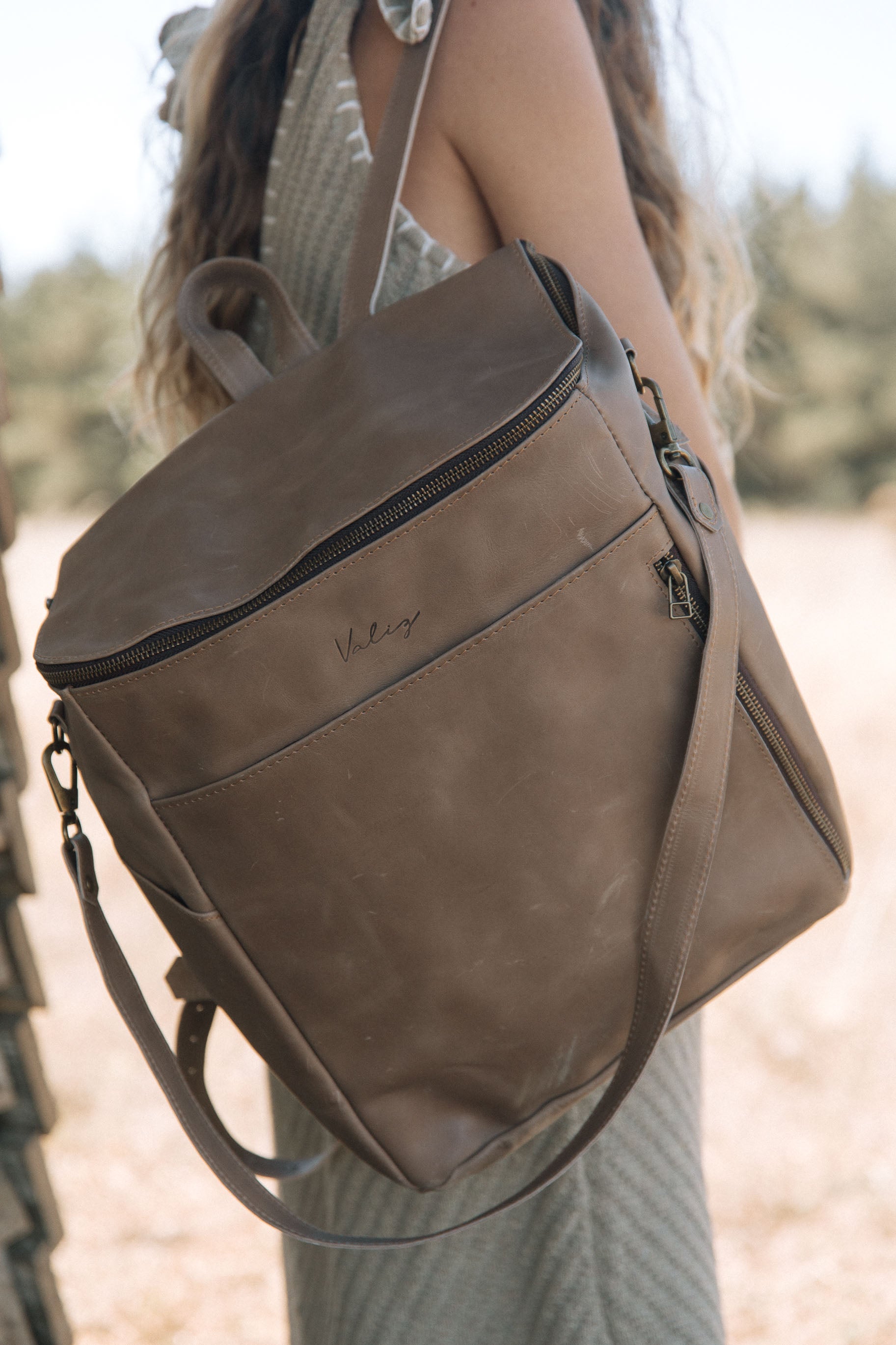 Mochila Alforja Pardo