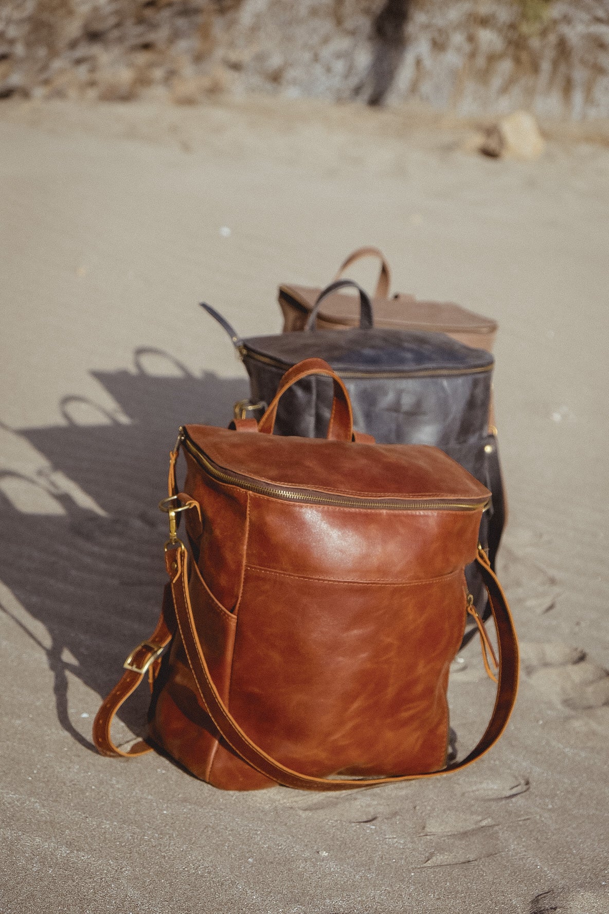 Mochila Alforja Caramelo Oscuro
