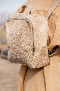 Mochila Chica Print Beige