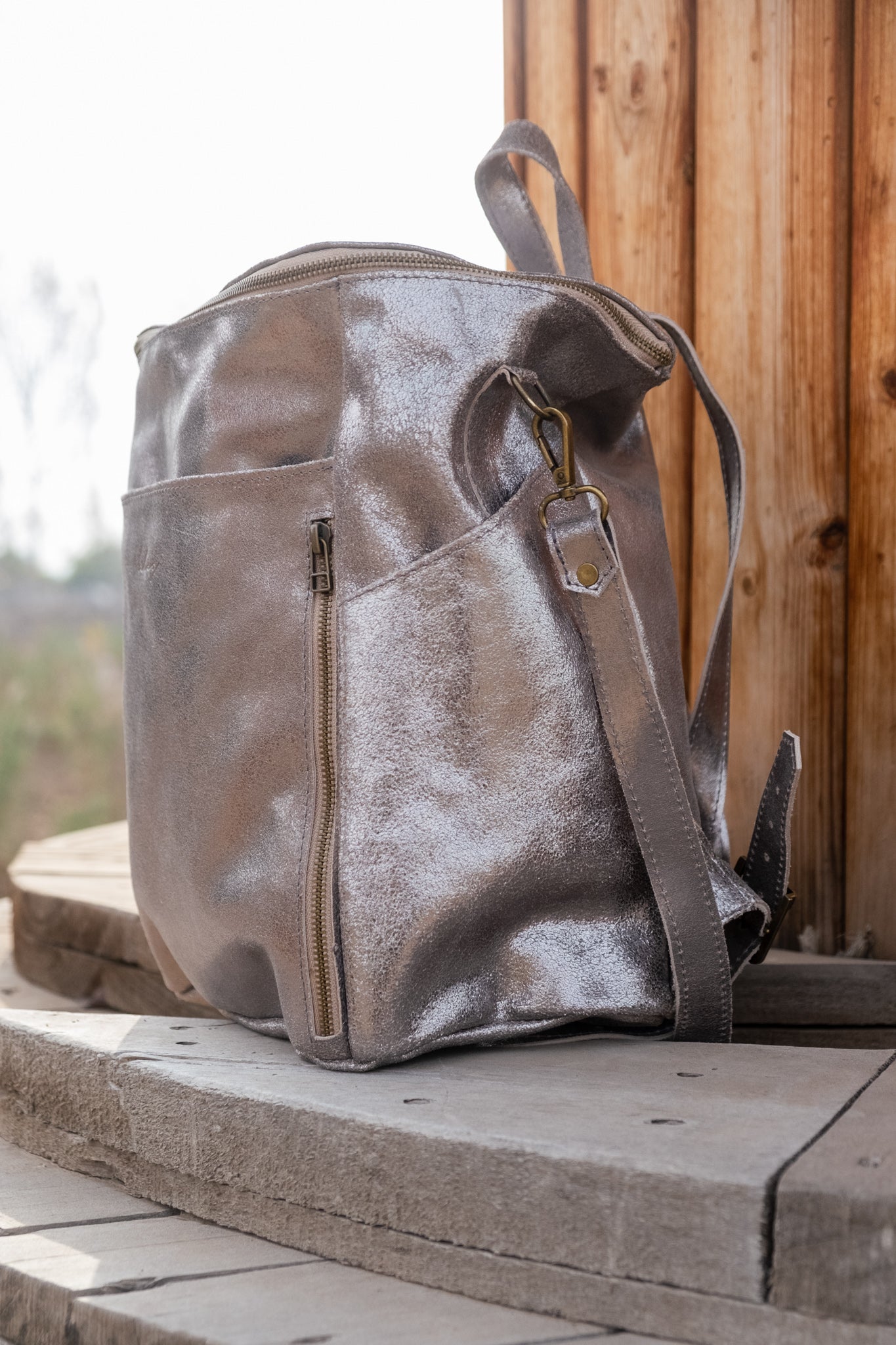 Mochila Alforja Plateada