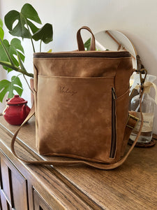 Mochila Alforja Chica Caramelo